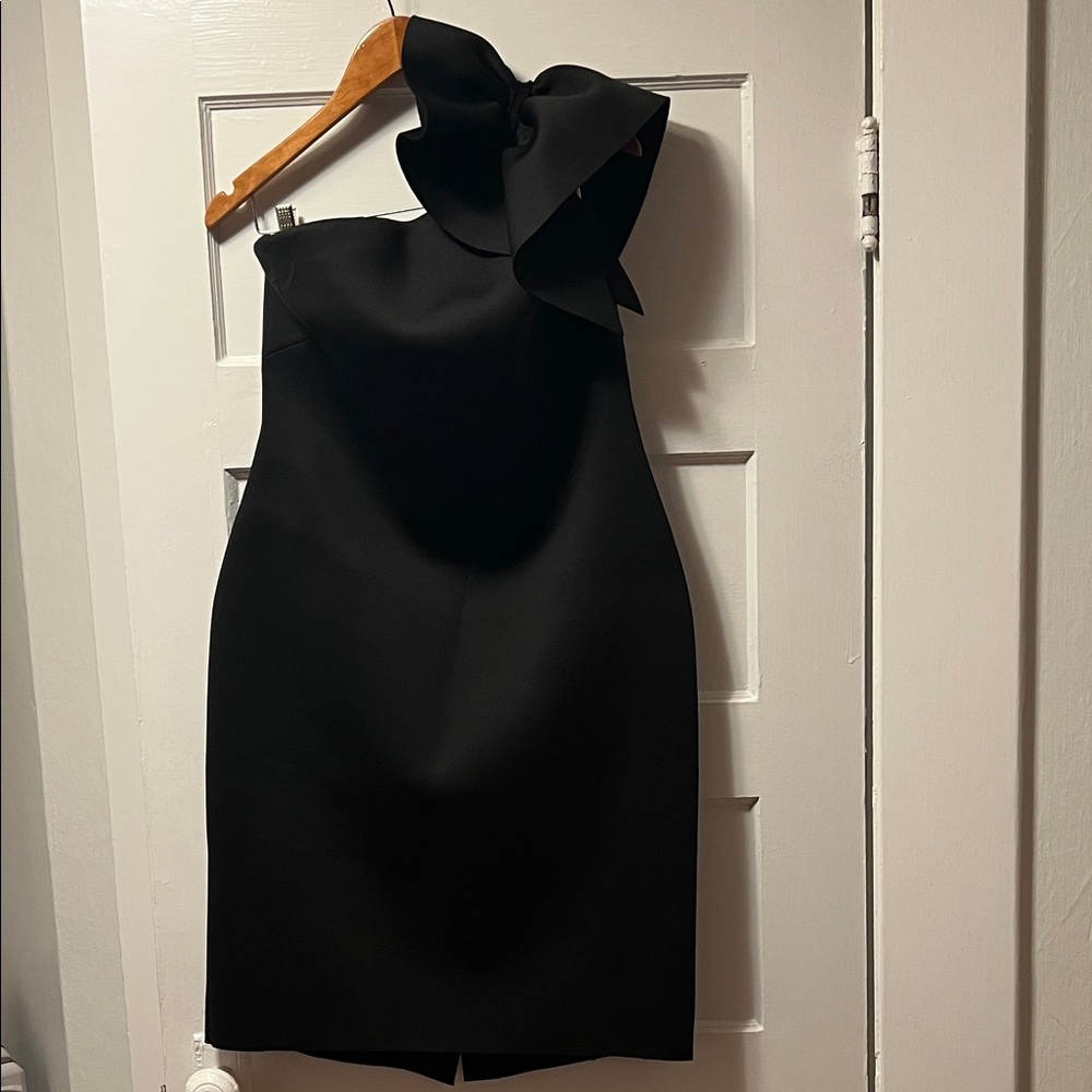 Eliza J Elegant Black Dress with Bow Detail